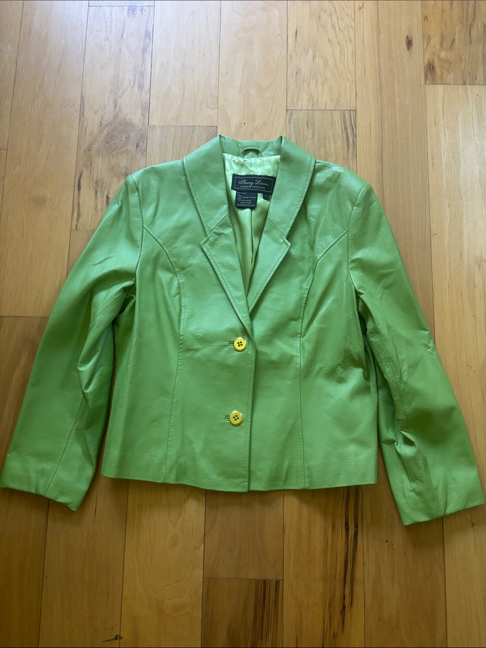 Terry Lewis Green Leather Blazer size s